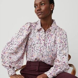 NWT ANN TAYLOR Blouson Sleeve Shirt